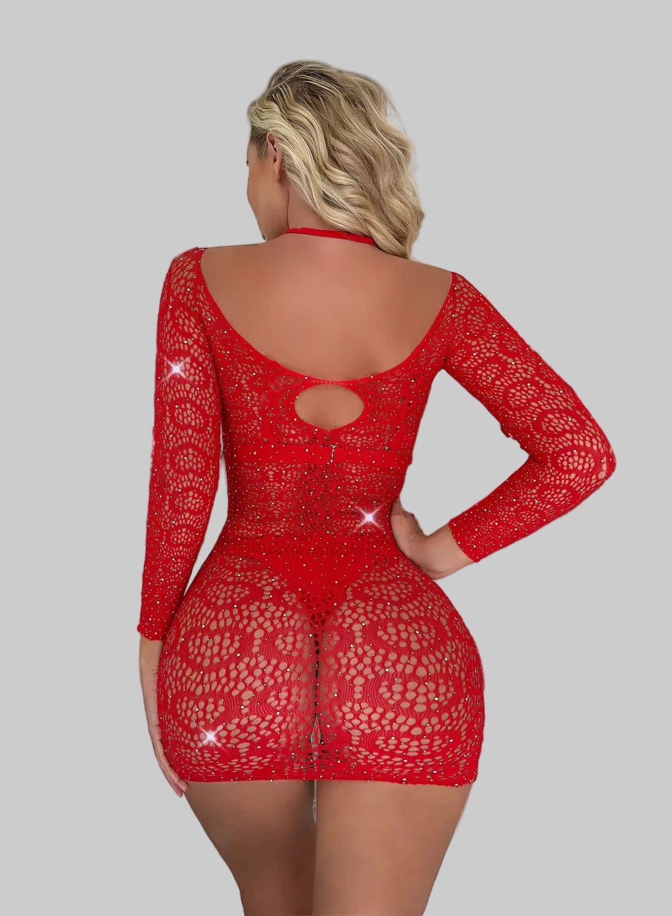 Red Fishnet Dress