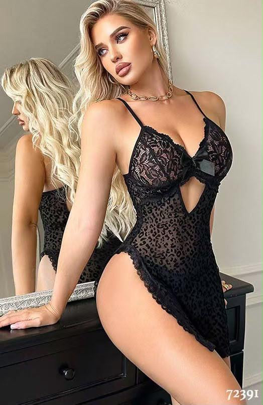Black Leopard Dress