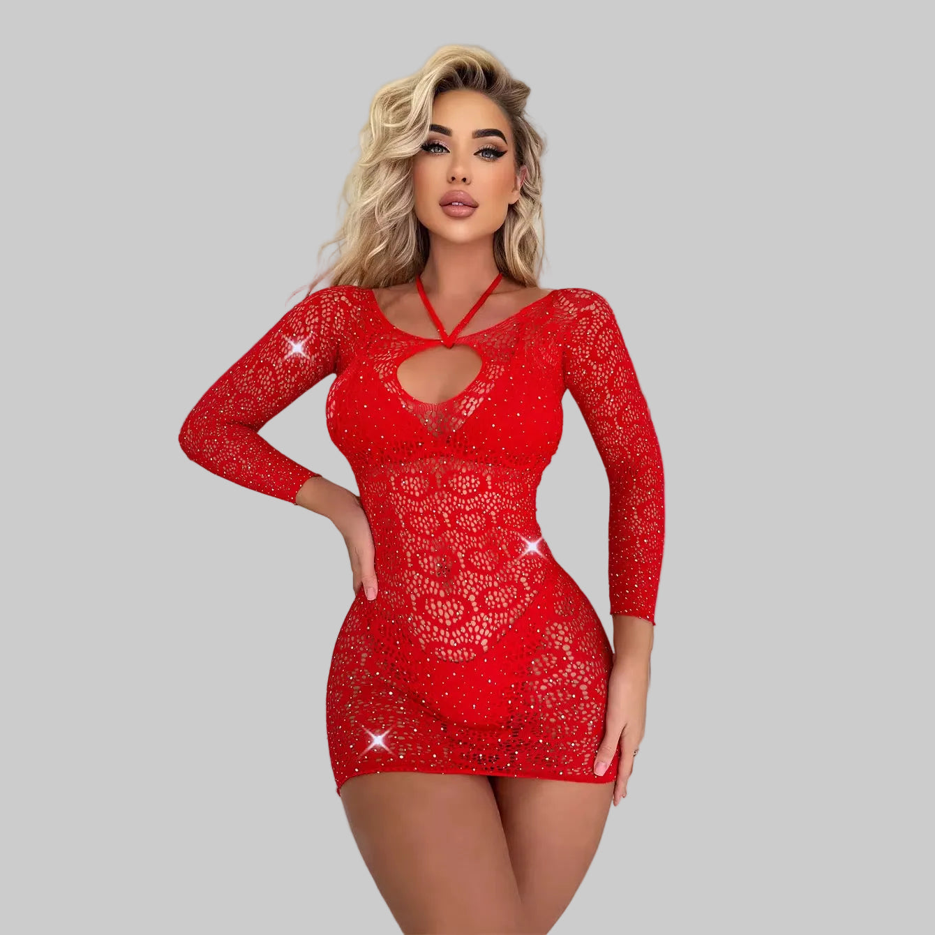 Red Fishnet Dress – BONITA LINGERIE