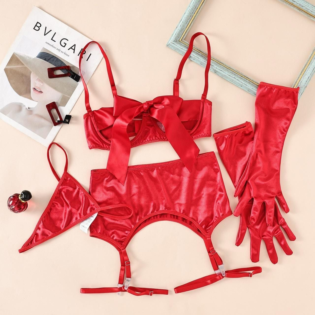 Luxe red skirt