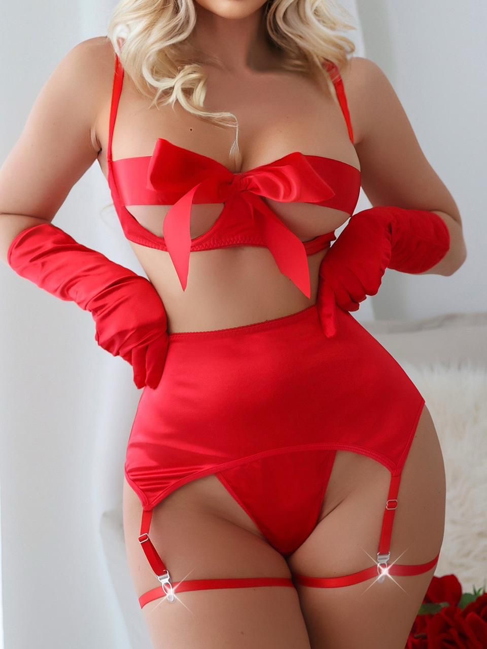 Luxe red skirt